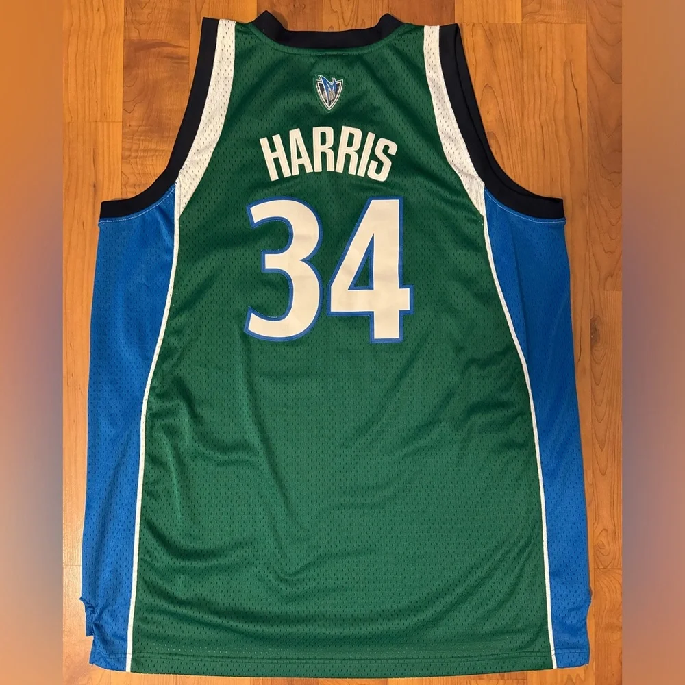 Adidas NBA Dallas Mavericks Basketball Jersey Devin Harris 34 Mav Throwback - Picture 6 of 7